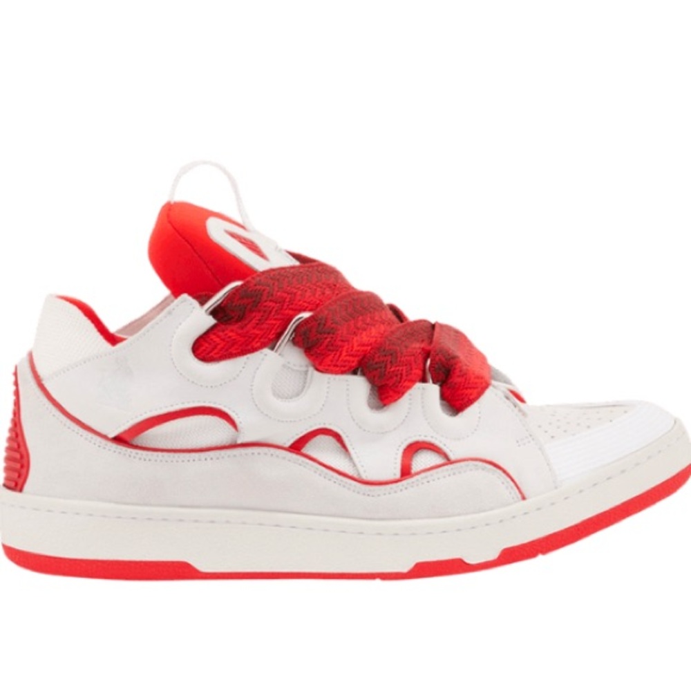 Lanvin Curb Sneakers ‘White Red’